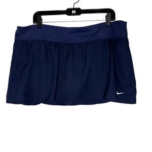 Nike Navy Blue Athletic Swim Skirt Size 2X Plus Tennis Activewear Skort
